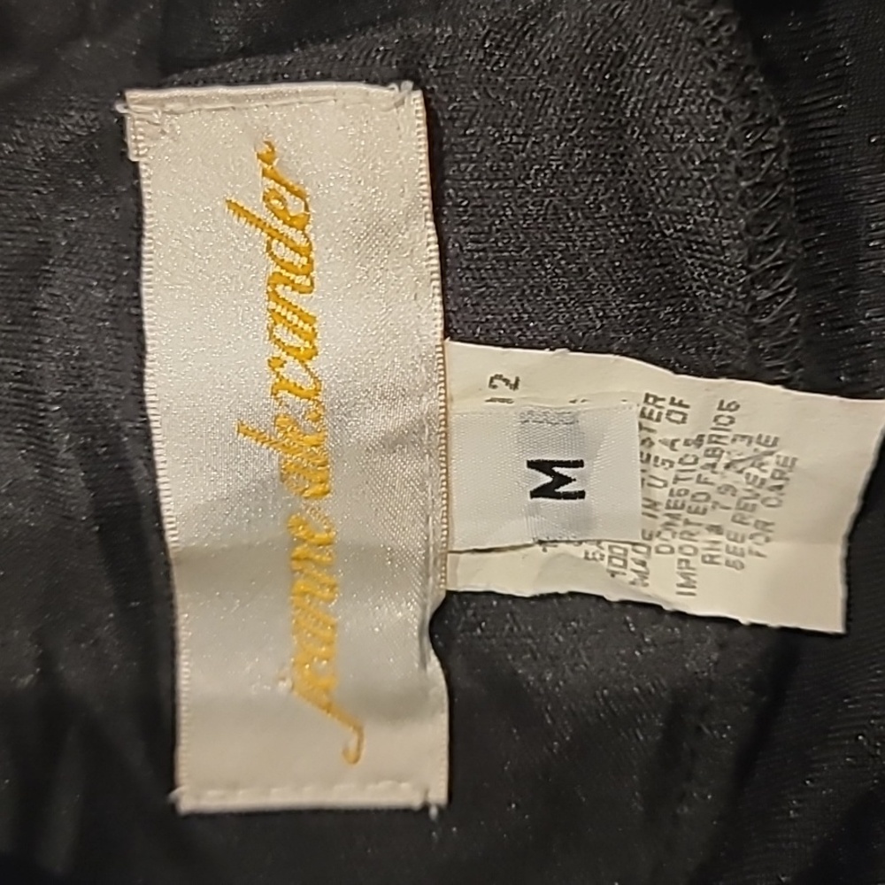 Jeanne Alexander Embroidered Metallic Zip Front Jacket Black Silver Medium - Picture 13 of 14